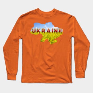 Map of Ukraine Long Sleeve T-Shirt